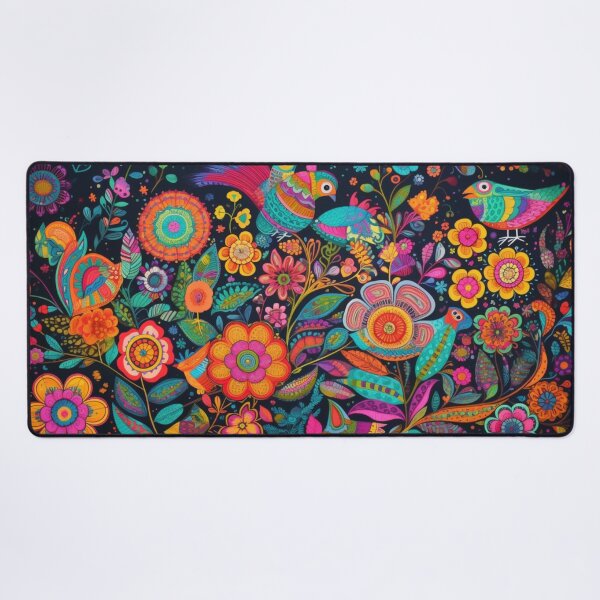 Item preview, Colorful Doodle Flowers and Birds Art designed and sold by Desireehaz.