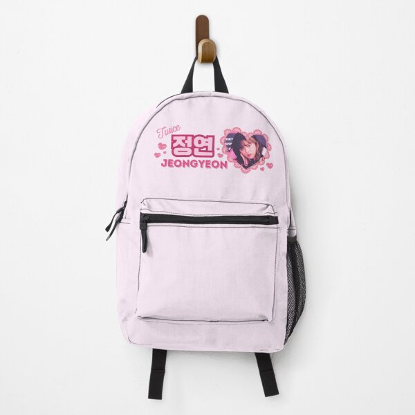 Item preview, TWICE Jeongyeon Kpop Girl Group Pink Banner Collage Design With Member Names in Hangul designed and sold by AJUNICE STUDIO.