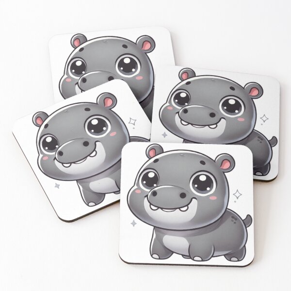 Item preview, Cartoon Baby Hippo Smiling designed and sold by ArtQueen777.