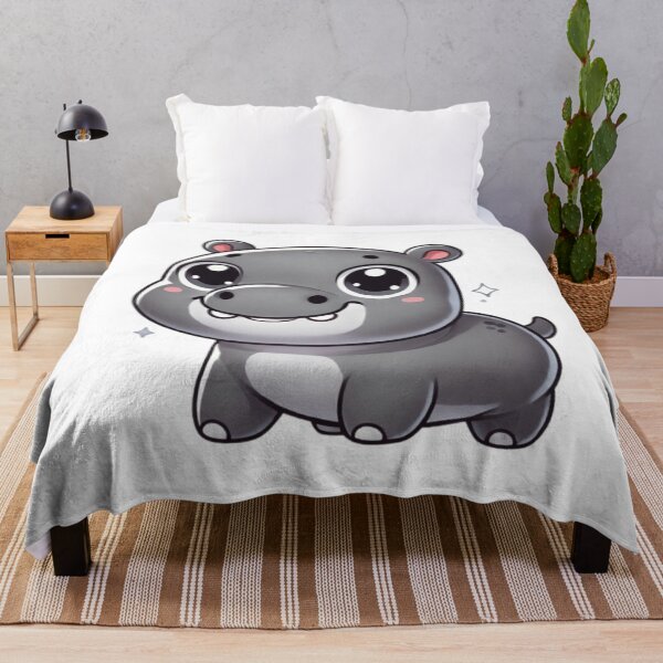 Item preview, Cartoon Baby Hippo Smiling designed and sold by ArtQueen777.