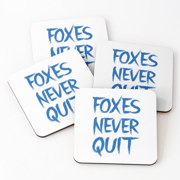 Item preview, Foxes Never Quit blue designed and sold by VRedBaller.