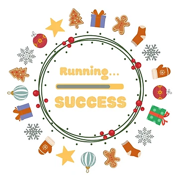 Artwork thumbnail, Festive Loading - Christmas "Running... Success!" by I-RDesign