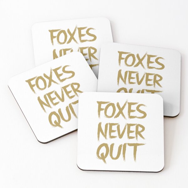 Item preview, Foxes Never Quit gold b designed and sold by VRedBaller.