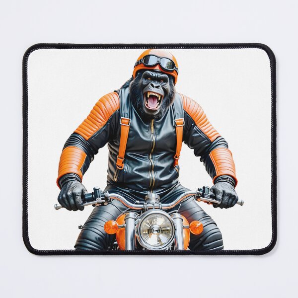 Item preview, Gorilla monkey on a motorcycle designed and sold by Dan9010.