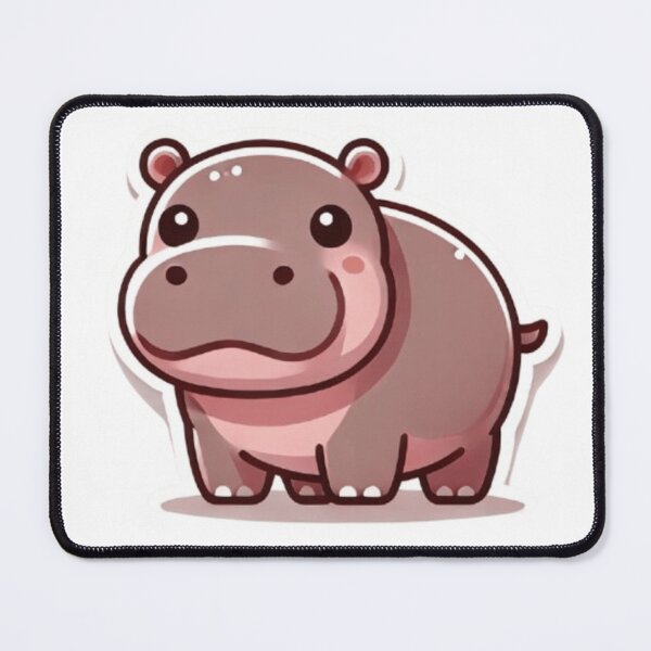 Item preview, Cute Cartoon Hippo designed and sold by ArtQueen777.