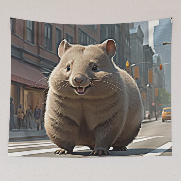 Item preview, Wombat on the street designed and sold by PierreAlbijanic.