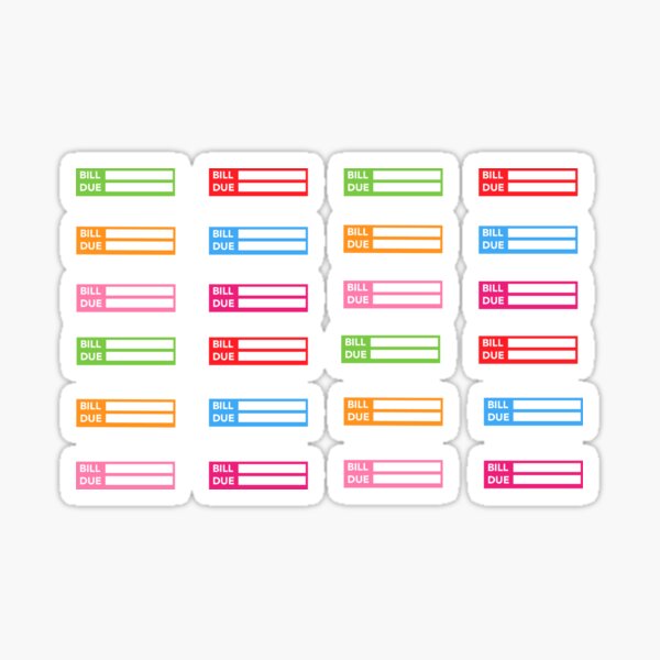 bill-pay-stickers-planners-sticker-for-sale-by-mgoodsondesigns-redbubble for Free Printable Bill Due Stickers Bill Pay Stickers - Planners