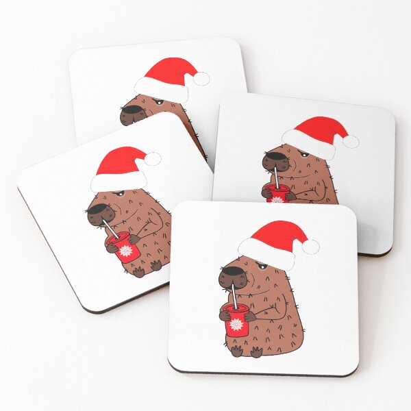 Item preview, Christmas Capybara Santa Hat designed and sold by Sartoris Art.