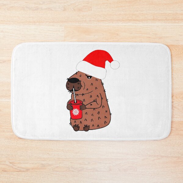 Item preview, Santa Hat Capybara Christmas designed and sold by Sartoris Art.