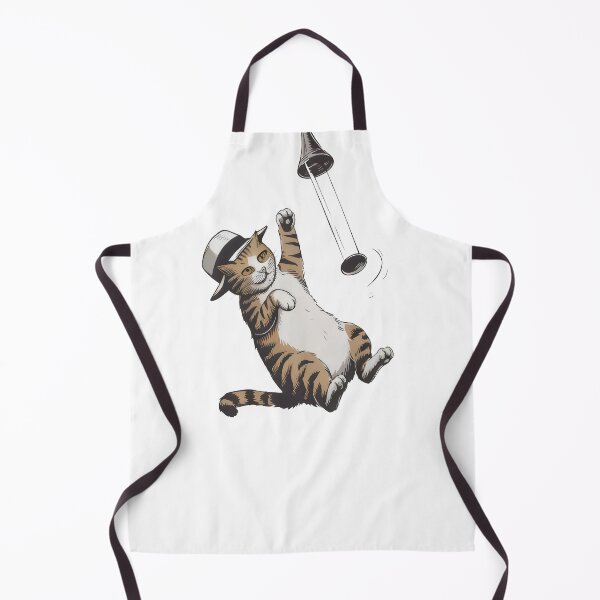 Item preview, Falling Cat Catching a Ball – Dynamic Illustration designed and sold by Cherry-Cat.