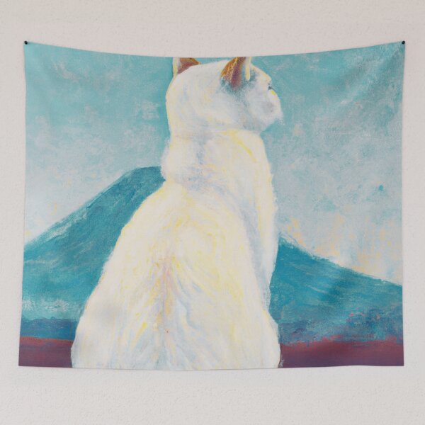 Item preview, a cat and fuji mountain designed and sold by MerryCrown.