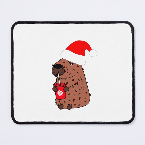 Item preview, Christmas Capybara Santa Hat designed and sold by Sartoris Art.