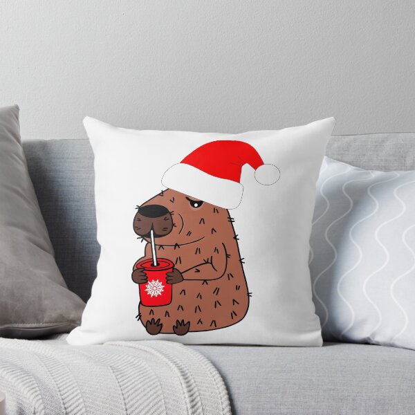 Item preview, Christmas Capybara Santa Hat designed and sold by Sartoris Art.