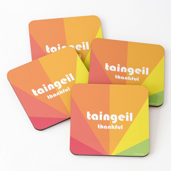 Item preview, thankful | taingeil (Scottish Gaelic translation) sqaure designed and sold by Mamaidh Made.