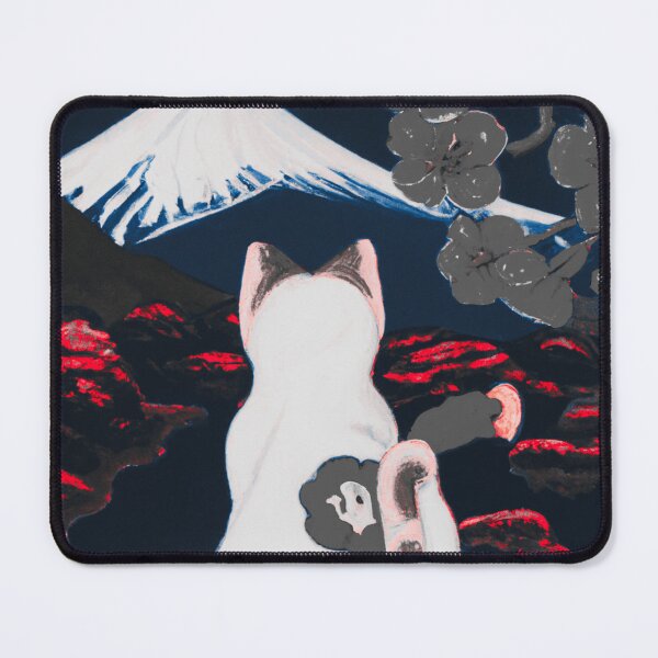 Item preview, a cat and fuji mountain designed and sold by MerryCrown.