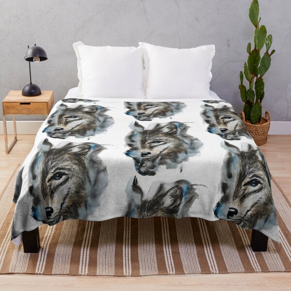 Item preview, Wolf Magic Harmony Watercolor Mystic Totem Mystery Power designed and sold by kkjustpaint.