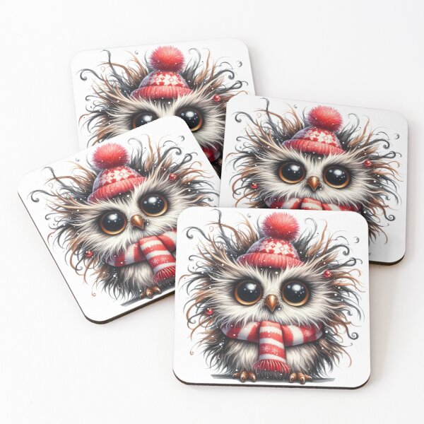Item preview, Cozy Winter Owl in Woolly Hat and Striped Scarf. designed and sold by T-shirtMill.