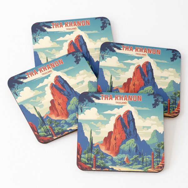 Item preview, Tha Khanon Thailand Vintage Retro Travel Tourism designed and sold by TravelersGems.