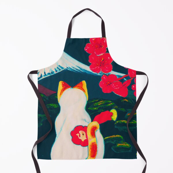 Item preview, a cat and fuji mountain in spring designed and sold by MerryCrown.