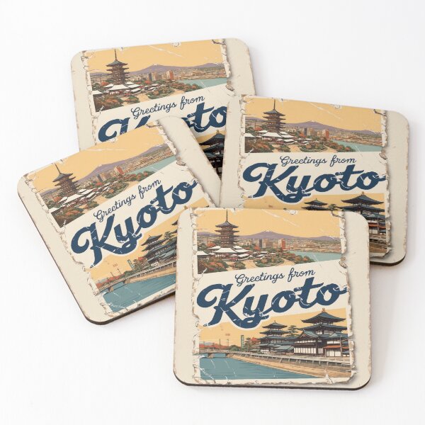 Item preview, Greetings from Kyoto Vintage Travel Retro Postcard Design designed and sold by TravelPostcardGems.