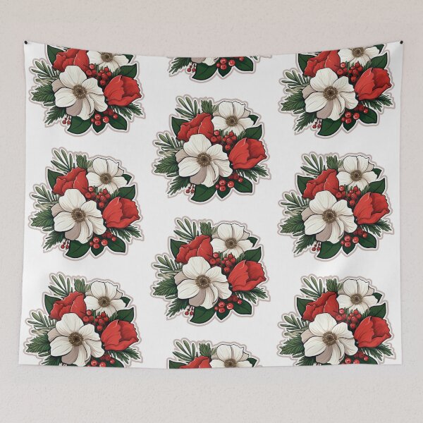 Item preview, Christmas flower bouquet designed and sold by MendaciousMina.