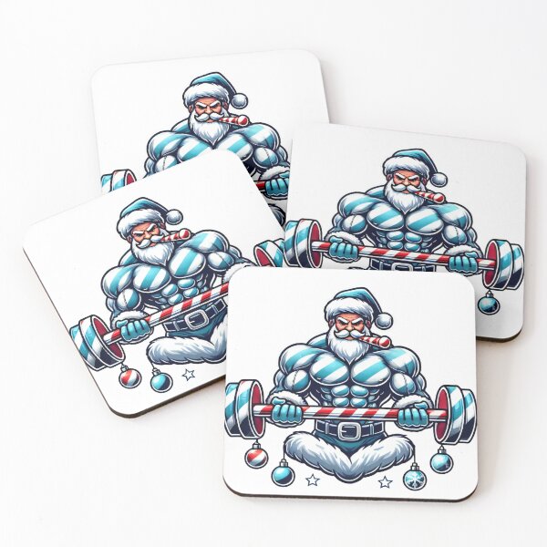 Item preview, Muscular Santa Weightlifting Christmas Art designed and sold by AIARTIST1.