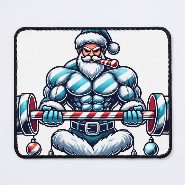 Item preview, Muscular Santa Weightlifting Christmas Art designed and sold by AIARTIST1.