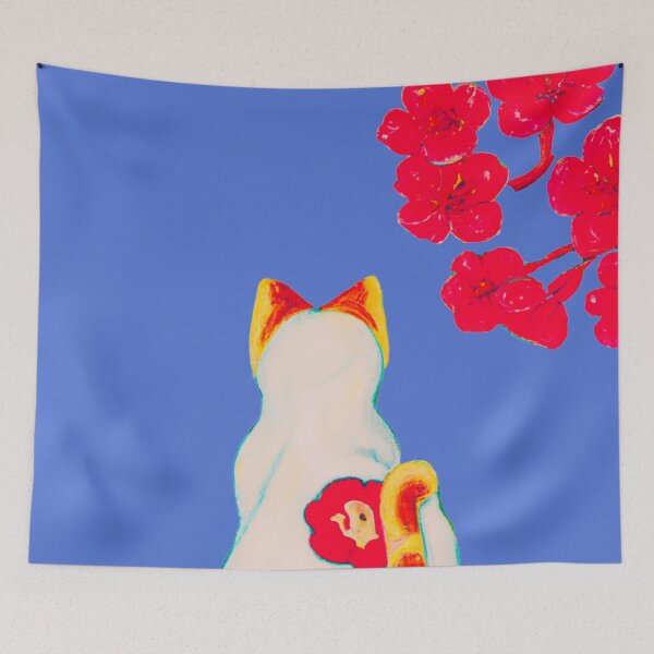 Item preview, a cat and fuji mountain designed and sold by MerryCrown.