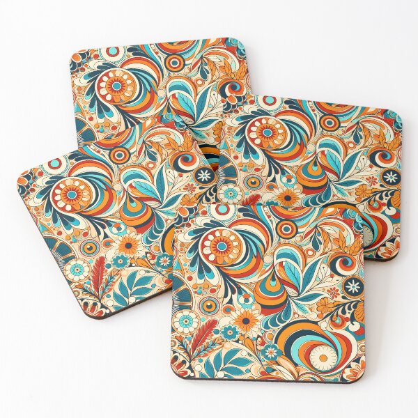 Item preview, Seventies Petal Harmony: Vintage Floral Pattern in Retro Style designed and sold by Arte Cartoon From TagTeam Group.