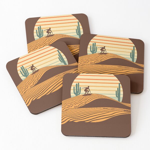 Item preview, Desert Surfing Adventure: Retro Sunset Cactus Art designed and sold by zofron.