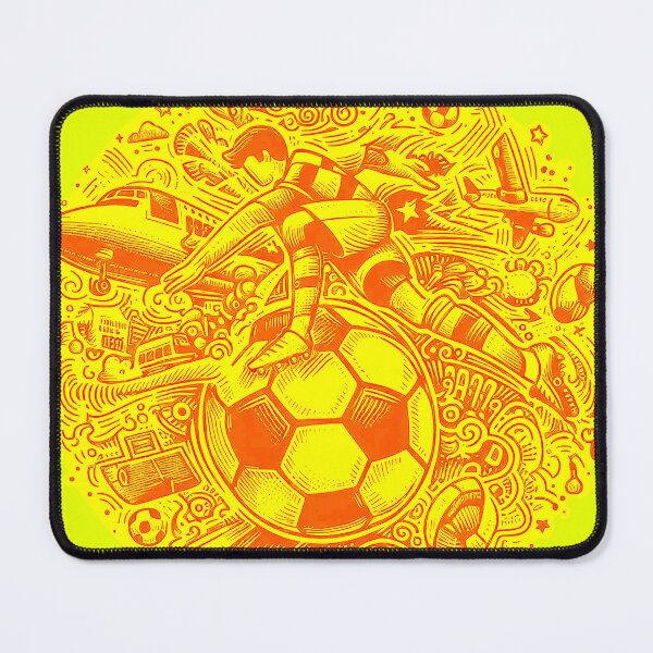 Item preview, Elevated Precision: Soccer Maestro Takes Flight with Ball designed and sold by Arte Cartoon From TagTeam Group.