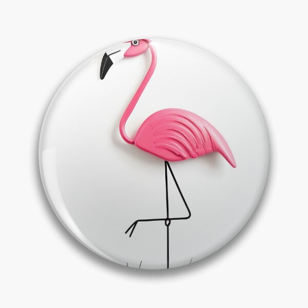 Item preview, Pin pink Flamingo, minimalist style by shs_kenya  designed and sold by Shs-Kenya.