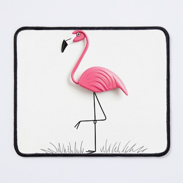 Item preview, Pin pink Flamingo, minimalist style by shs_kenya designed and sold by Shs-Kenya.