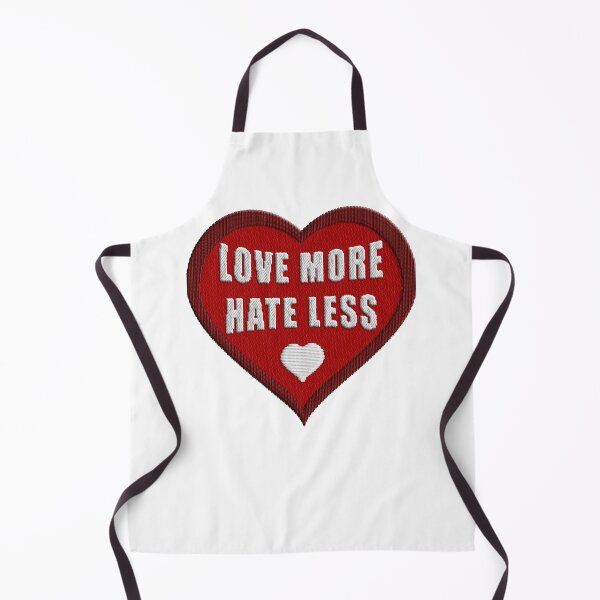 Item preview, Embroidery style patch - love more hate less, heart motif designed and sold by ArtisanGroove.