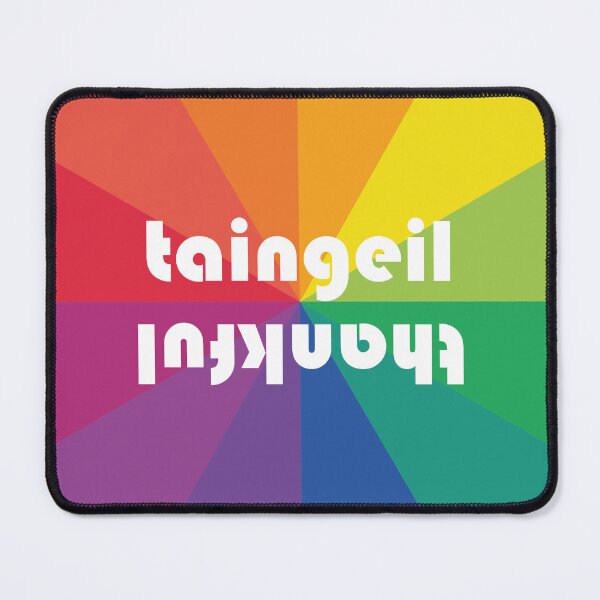 Item preview,  thankful | taingeil (Scottish Gaelic translation) sqaure rainbow designed and sold by Mamaidh Made.
