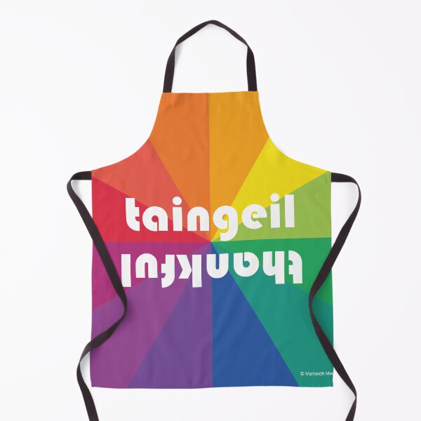 Item preview, thankful | taingeil (Scottish Gaelic translation) sqaure rainbow designed and sold by Mamaidh Made.