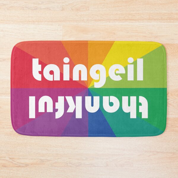 Item preview,  thankful | taingeil (Scottish Gaelic translation) sqaure rainbow designed and sold by Mamaidh Made.