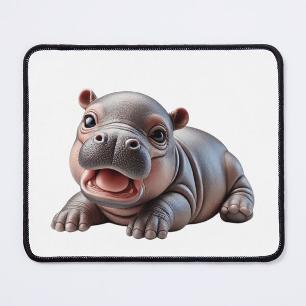 Item preview, Realistic Laying Down Baby Hippo designed and sold by ArtQueen777.