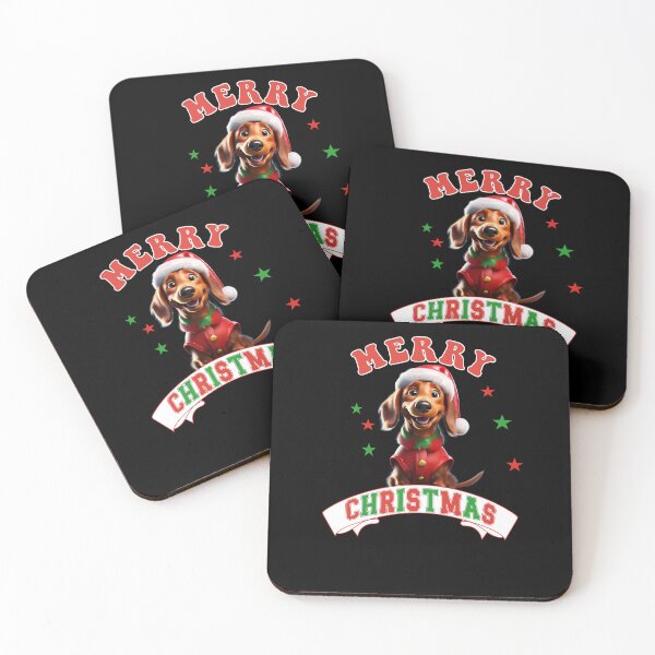 Item preview, Merry Christmas Dachshund cute Santa dog designed and sold by Endo Designs - cause Love and Life matters.