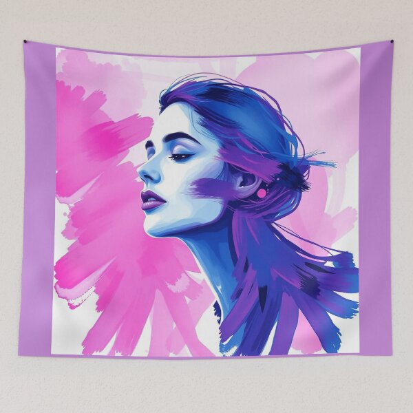 Item preview, Flow in Pink and Blue: Abstract Beauty designed and sold by PixelAndBrush.