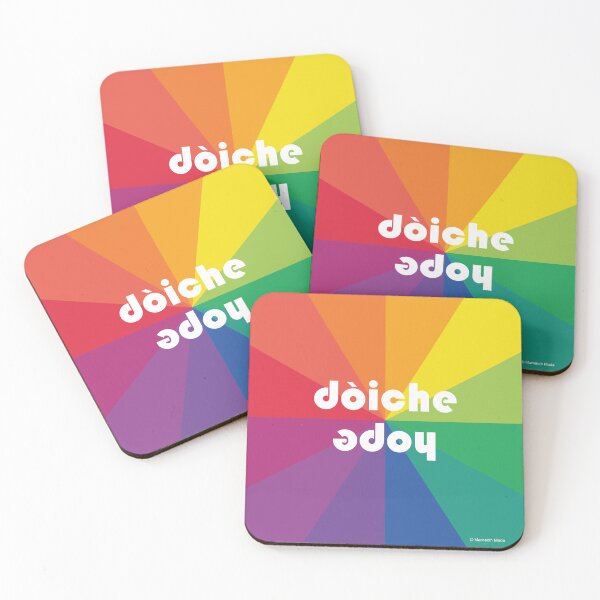 Item preview, hope | dòiche (Scottish Gaelic translation) sqaure rainbow designed and sold by Mamaidh Made.