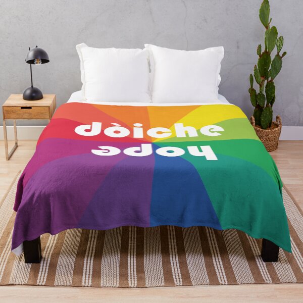 Item preview, hope | dòiche (Scottish Gaelic translation) sqaure rainbow designed and sold by Mamaidh Made.
