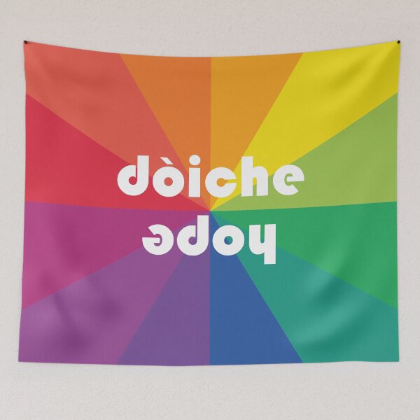 Item preview, hope | dòiche (Scottish Gaelic translation) sqaure rainbow designed and sold by Mamaidh Made.