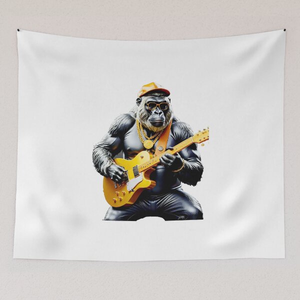 Item preview, Super Gorilla, Guitarist, Black and Gold designed and sold by Dan9010.