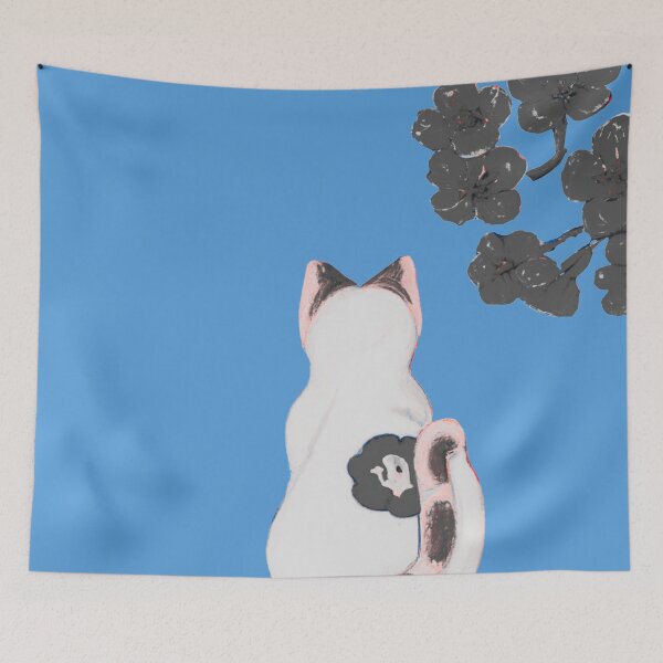 Item preview, a cat and fuji mountain designed and sold by MerryCrown.