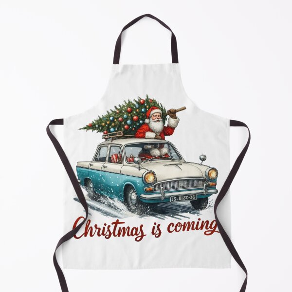 Item preview, Christmas is Coming Santa Clause Riding Ford Cortina Meme Bumper designed and sold by clarkfraser.