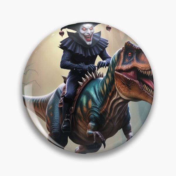 Item preview, An Evil Jester Riding a T-Rex designed and sold by Jestersmodified.