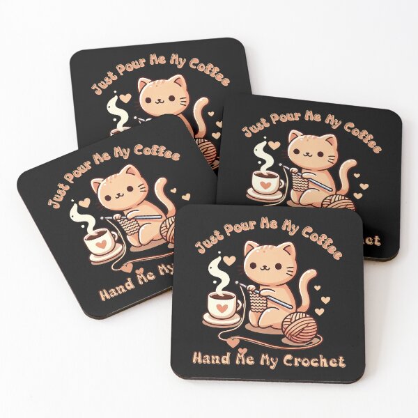 Item preview, Just Pour Me My Coffee Hand Me My Crochet Funny designed and sold by nanka-art.