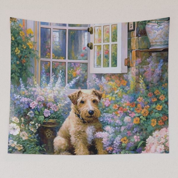 Item preview, Flowered Dog designed and sold by Dawn van Doorn.