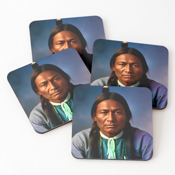 Item preview, Sitting Bull Portrait: A Young Leader's Gaze (c. 1857) designed and sold by SJZDesign.